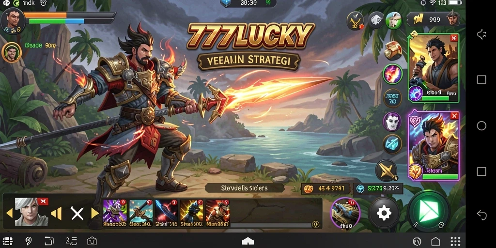 Screenshot gameplay <strong>777LUCKY</strong> menampilkan pertempuran strategi yang mendebarkan.