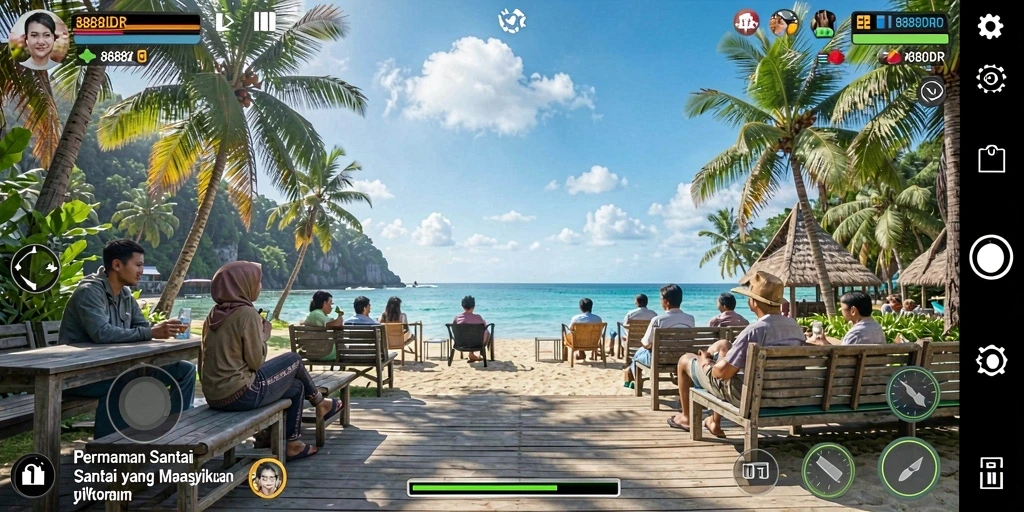 Screenshot gameplay 888IDR menampilkan keseruan dan warna cerah.