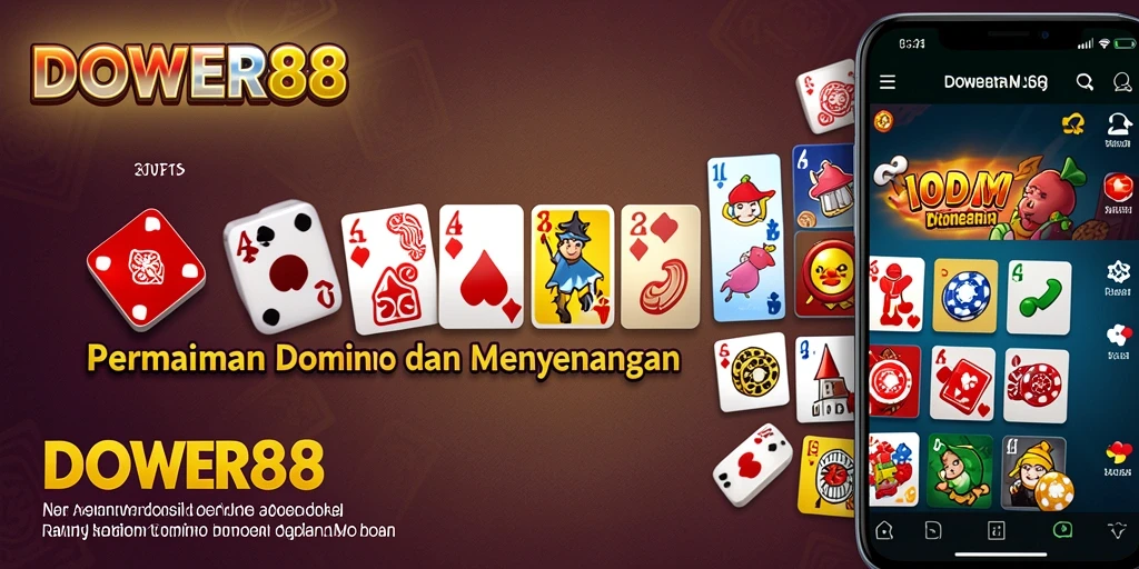 Screenshot DOWER88 menunjukkan permainan Domino yang menegangkan dan interaktif.