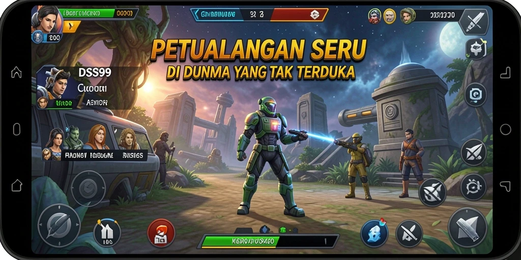Tampilan gameplay DS99 yang menegangkan dan penuh aksi.