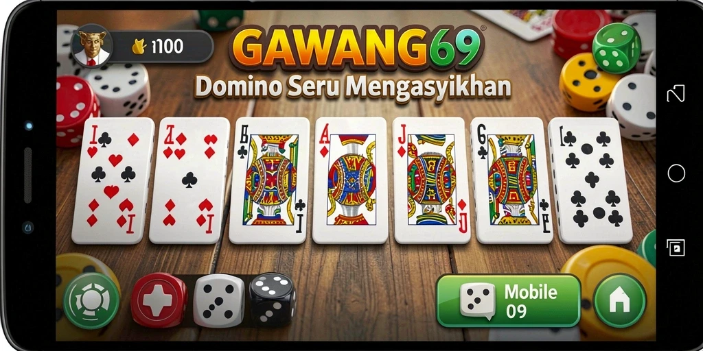 Tampilan screenshot utama GAWANG69 menampilkan gameplay Domino yang seru.