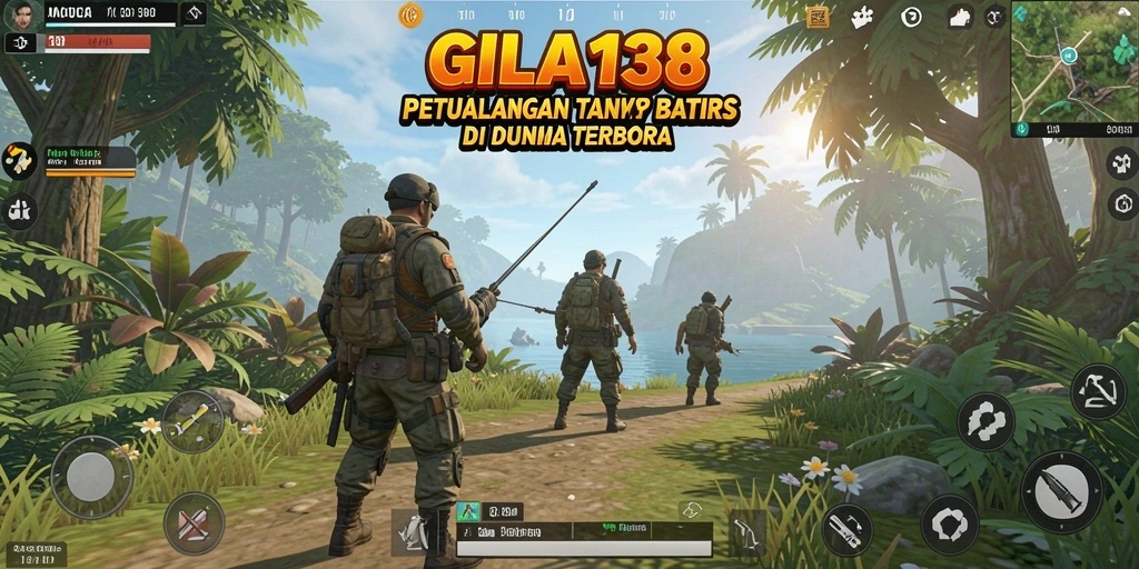 Screenshot utama GILA138 menampilkan pemandangan luas dari dunia Open World.