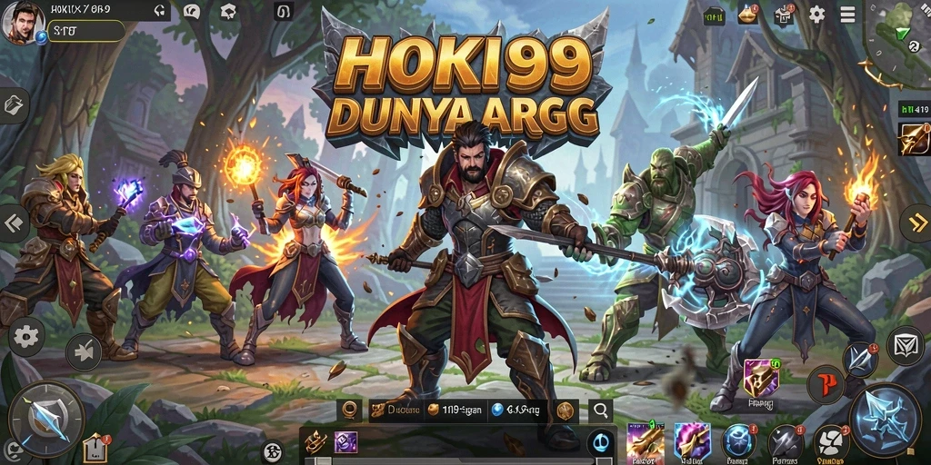 Tampilan gameplay seru HOKI99 dengan aksi pertempuran yang mendebarkan.