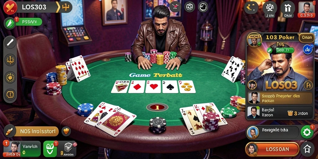 Screenshot gameplay poker LOS303 yang menarik dan interaktif.