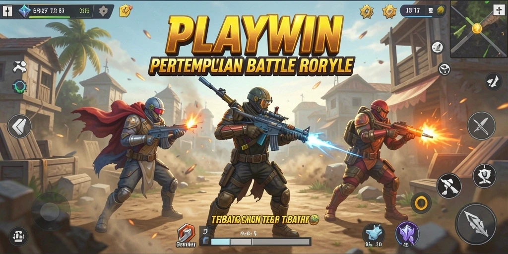 Gameplay seru dalam pertempuran Battle Royale yang mendebarkan.