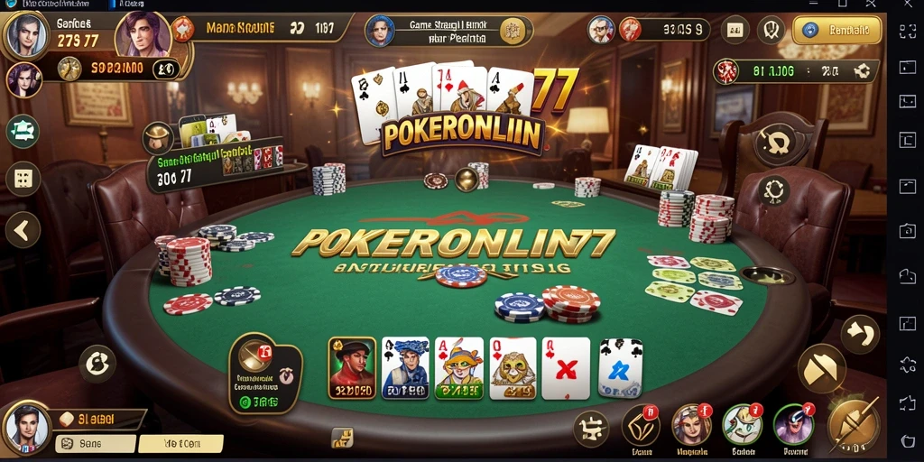 Tampilan gameplay POKERONLIN77 yang penuh aksi.