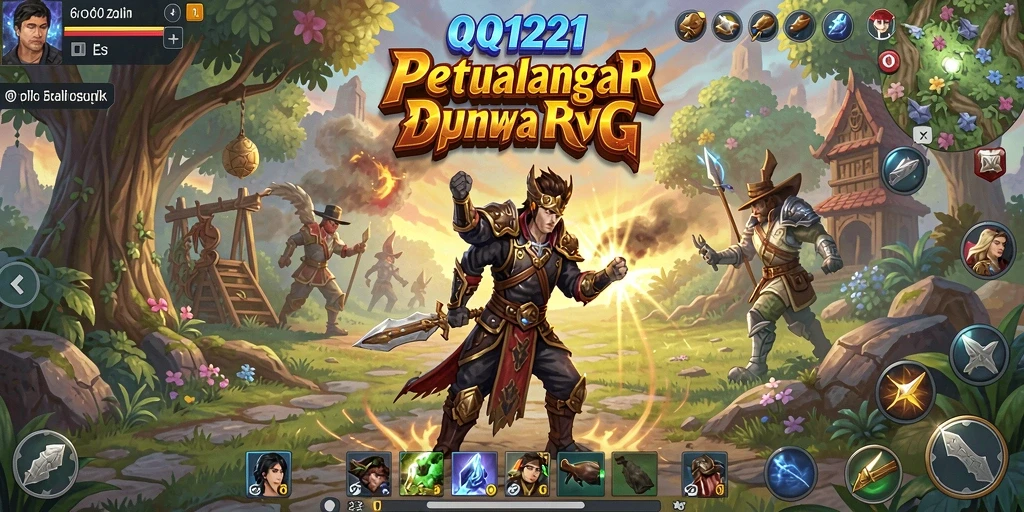 Tampilan gameplay mendebarkan di dunia fantasi QQ1221.