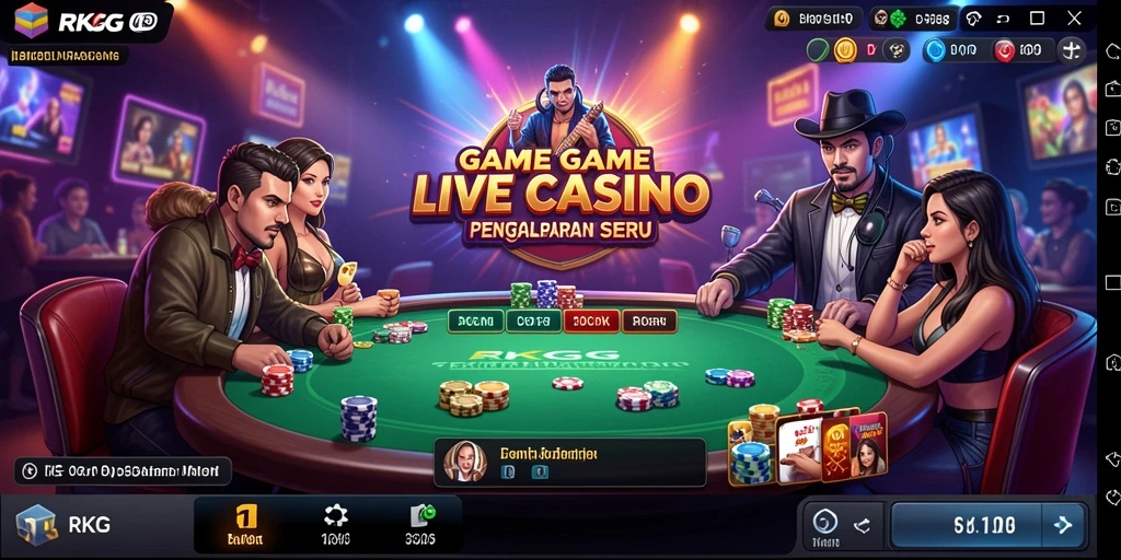 Tampilan gameplay Live Casino yang mengesankan dan interaktif.