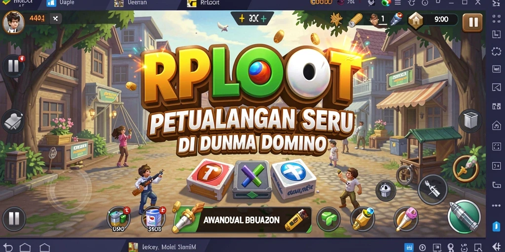 Tampilan menarik dari gameplay domino yang adiktif.