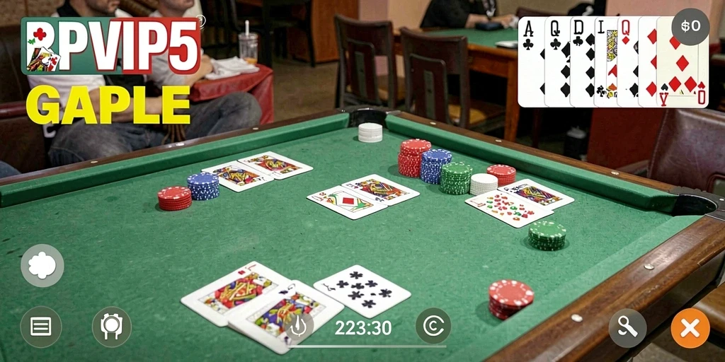 Tampilan gameplay Gaple yang menarik dan interaktif di RPVIP5.