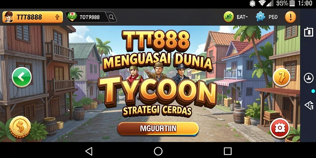 Tampilan gameplay TTT888 yang penuh strategi dan aksi Tycoon.