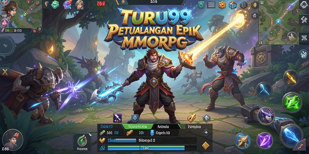 Gameplay seru di TURU99 dengan pertarungan dan eksplorasi.