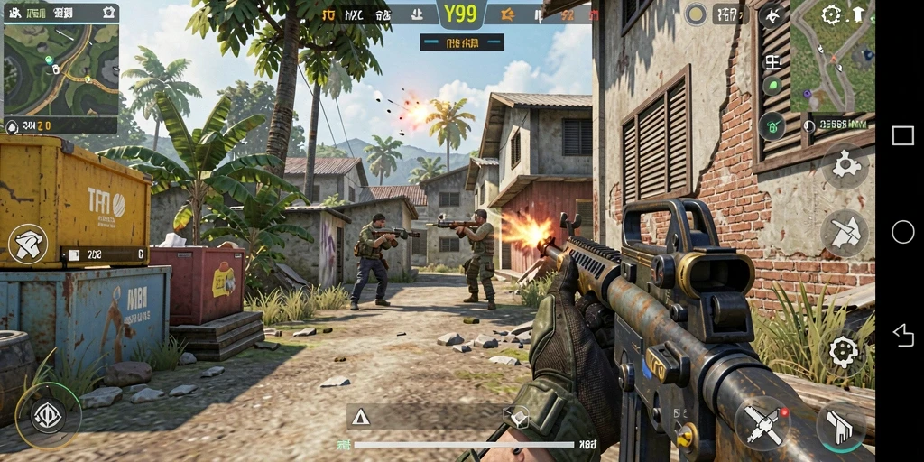 Tampilan gameplay Y89 yang mendebarkan dalam pertempuran FPS.